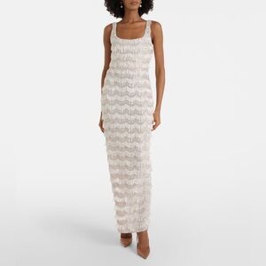 Rachel Gilbert Sadie Gown Dress Beaded Ivory Size 4